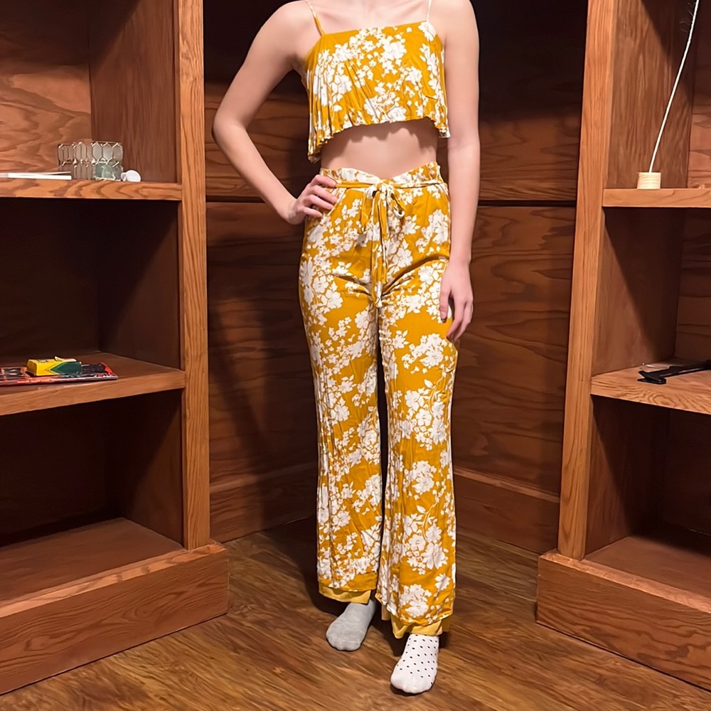 mustard yellow matching jumpsuit